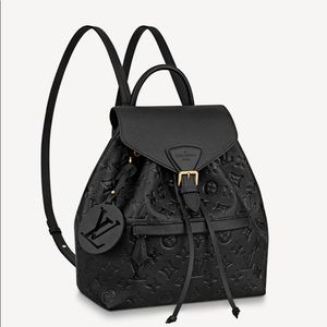 Louis Vuitton Black Montsouris Backpack Authentic